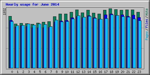 Hourly usage for June 2014