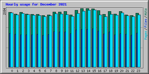 Hourly usage for December 2021