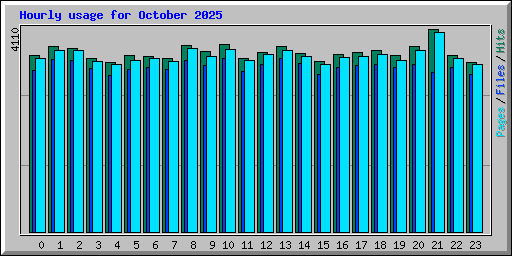 Hourly usage for October 2025