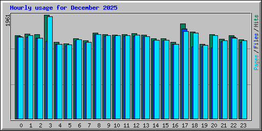 Hourly usage for December 2025