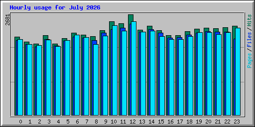 Hourly usage for July 2026
