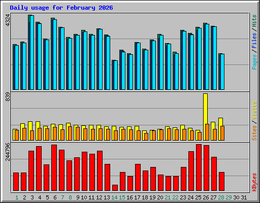 Daily usage for February 2026