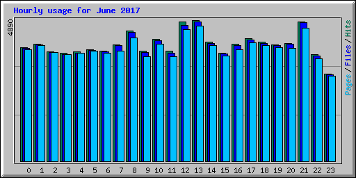 Hourly usage for June 2017