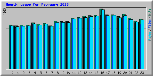 Hourly usage for February 2026