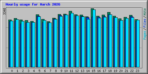 Hourly usage for March 2026